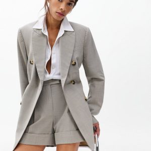 Virginia Italian Stretch Wool Blazer - Light Taupe