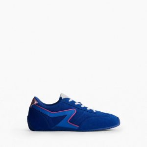 Ultra Slim Retro Runner Sneakers - Ultramarine Suede