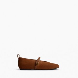 Spire Suede Mary Janes - Umber Suede