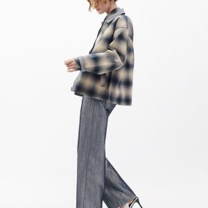 Logan Wide-Leg Jeans - Indigo Lurex