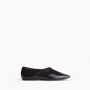 Sadie Leather Flats - Black
