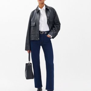 Harlow Ankle Straight Jeans - Dark Rinse