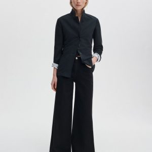 Logan Women’s Black Wide-Leg Jeans