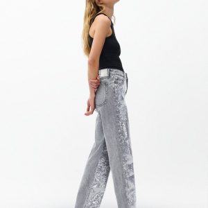 Shea Relaxed Straight Jeans - Steele Sequin
