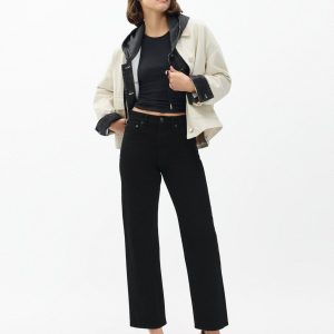 Shea Ankle Relaxed Straight Jeans - Black