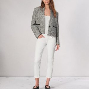 Dre Slim Boyfriend Jean - Optic White