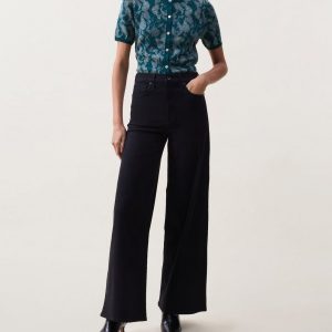 Serena Wide-Leg Jeans - Black