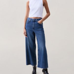 Serena Ankle Wide-Leg Jeans - Macon