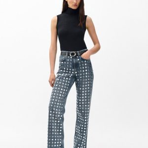 Shea Relaxed Straight Jeans - Kingston Stud