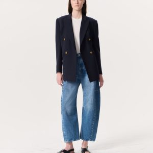 Charlie Ankle-Length Barrel Jeans - Accord