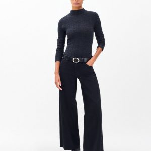 Aiden Wide-Leg Jeans - Black