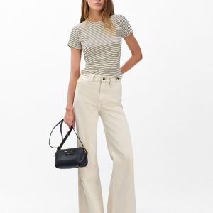 Skylar Wide-Leg Jeans - Sand Stone