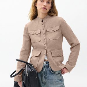 Mercer Refine Knit Blazer - Heather Oatmeal