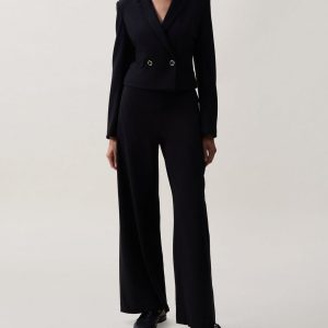 Elvy Twill Blazer - Black