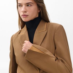 Margaret Tuxedo Blazer - Camel