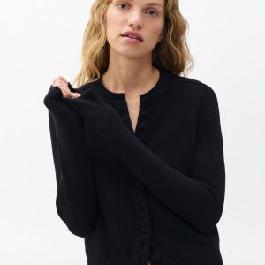 Wallace Crewneck Cardigan - Black