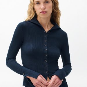 The Knit Ribbed Buttoned Cardigan - Salute