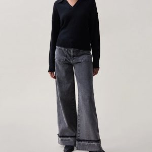 Gretchin Wool-Blend Polo - Black