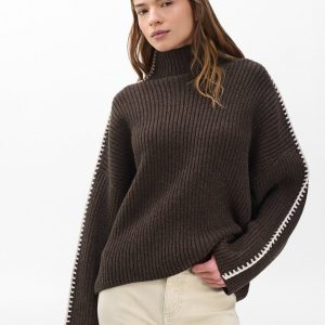 Ingrid Wool Turtleneck - Brown