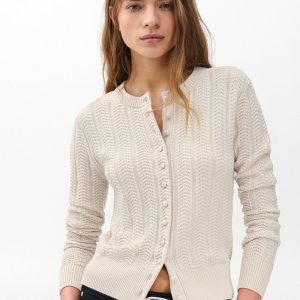 Francesca Wool-Blend Cardigan - Oatmeal