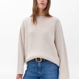 Ingrid Boatneck Wool Sweater - Light Oat