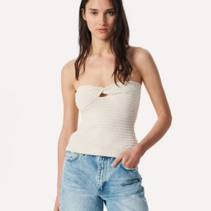River Twist Tube Top - Turtledove