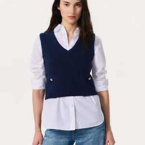 Claire Knit Vest - Indigo