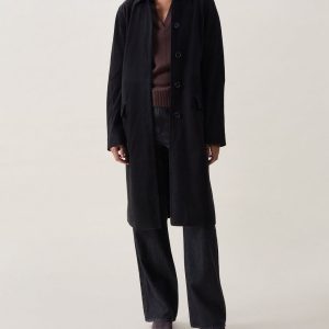 Morin Suede Coat - Black