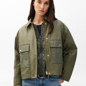 Nonie 2-in-1 Cotton Jacket - Olive