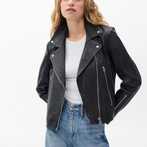 Mack Leather Moto Jacket for Women