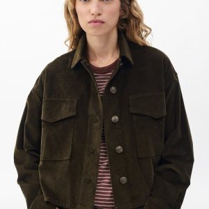 Jaiden Stretch Corduroy Shirt Jacket - Balsam