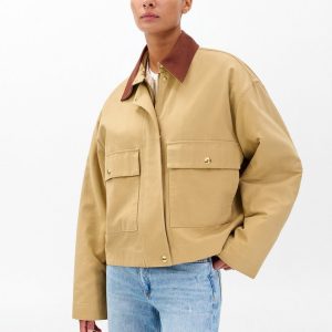 Nonie 2-in-1 Cotton Twill Jacket - Beige