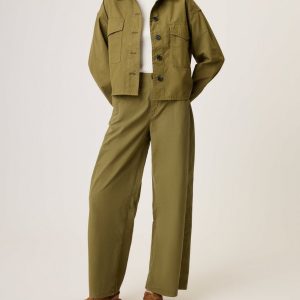 Ramona Shirt Jacket - Army Green / Green