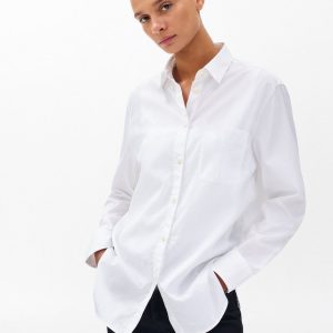 Maxine Poplin Shirt - White