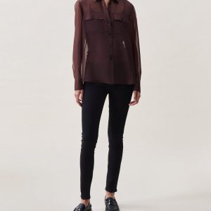 Sonica Organza Shirt - Espresso