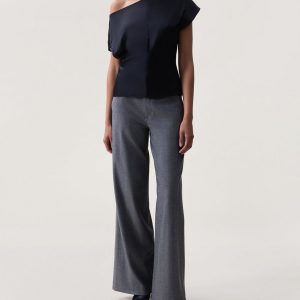 Evelyn Satin Top - Black