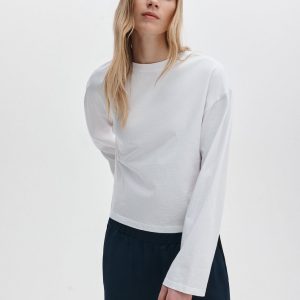 Kelly Boxy Long-Sleeve Tee - White