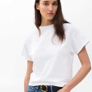 Kelly Boxy Cotton Tee - White