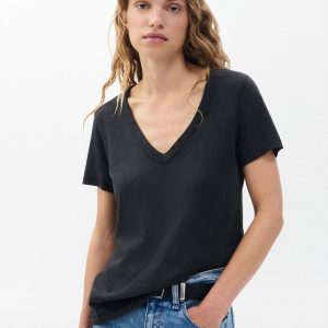 The Slub V-Neck Tee for Women