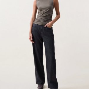 Lucy Ruched Tank Top - Gravel
