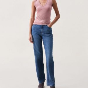 Lucy V-Neck Tank - Washed Rose