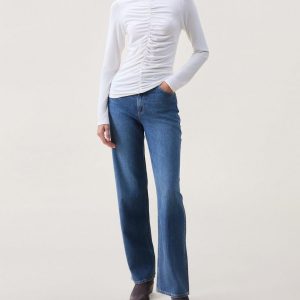 Lucy Shirred Top - Chalk