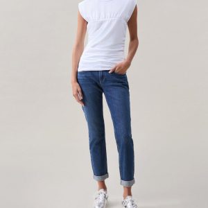 The Jersey Banded Top - White