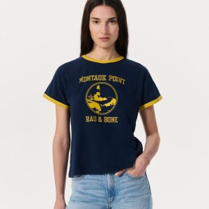 Montauk Boxy Graphic Tee - Navy