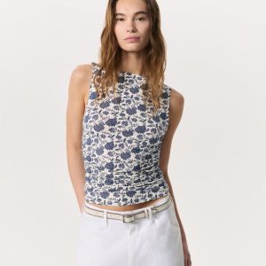 Luca Floral Shirred Tank Top - Salute Multi