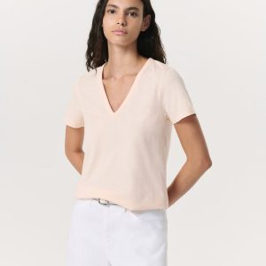 The Slub Vee - Peach