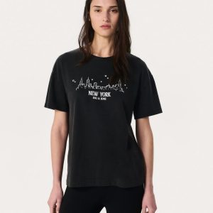 NYC Skyline Graphic Tee - Washed Black