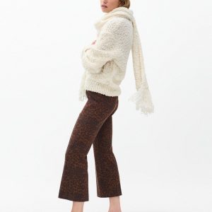 Irina Leopard-Print Kick Flare Pants - Leopard