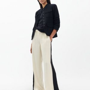 Olivia Striped Pants - Turtledove