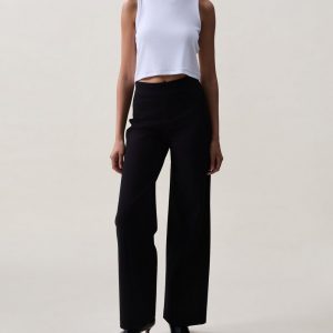 Iris Wide-Leg Pants - Black